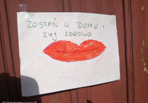 Praca plastyczna na akcję.