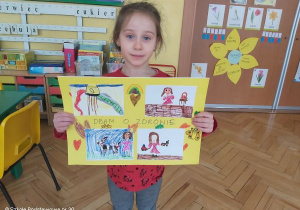 Zuzanna Białas z pracą konkursową.